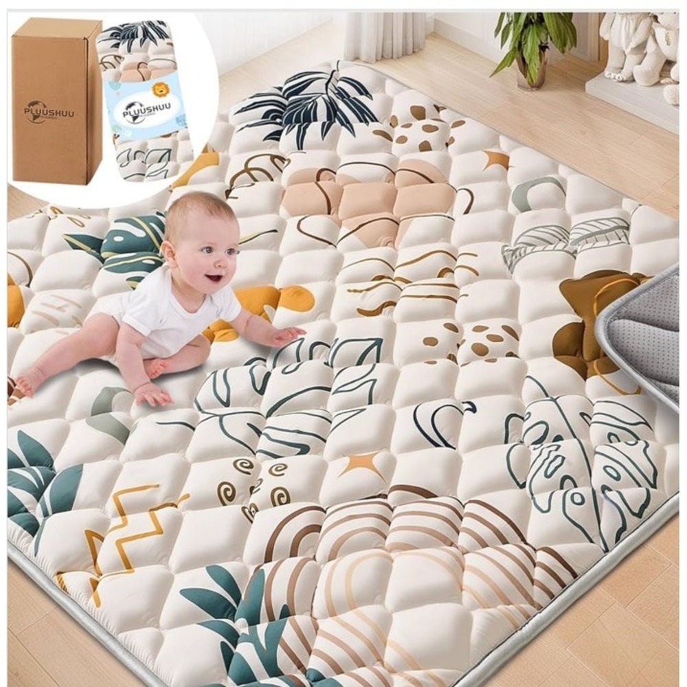 Baby Play Mats for Floor, 50X50 Playpen Mat, Thick Cushioning Padding Foam Playm